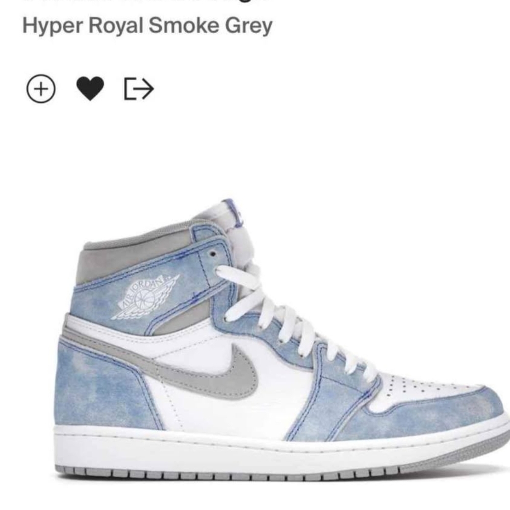 Nike Authentic Air Jordan 1 High Blue and Gray Sneakers